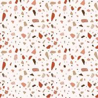 Vector terrazzo seamless pattern in pastel colors.