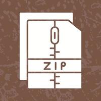 icono de vector de archivo zip