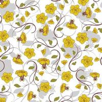 Print flower pattern vector