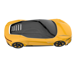 coche deportivo aislado sobre fondo transparente. Representación 3d - ilustración png