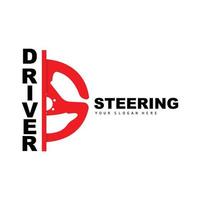 Car Steering Logo, Driver Vector, Transport Vehicle Design, Repair, Maintenance, Car Garage vector