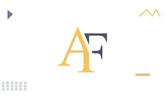 Alphabet letters Initials Monogram logo AF, FA, A and F vector