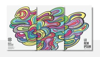 Colorful abstract doodle background vector art