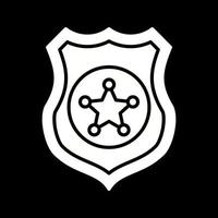 icono de vector de escudo de policía