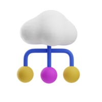 3d ilustración computación en la nube big data