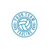 Volleyball team emblem logo design vector illustration