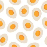 Seamless pattern of eggs. Vector illustration on a white background.