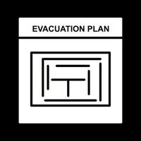 icono de vector de plan de evacuación