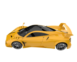 coche deportivo aislado sobre fondo transparente. Representación 3d - ilustración png