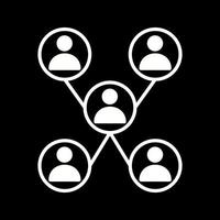 Unique Company Network Vector Icon