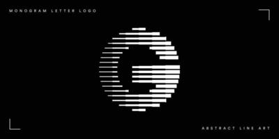 Letter g abstract line art logo vector
