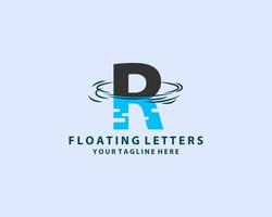 illustration vector graphic of modern, simple, elegant, semi classic, combination initial letter R with some wave logo design