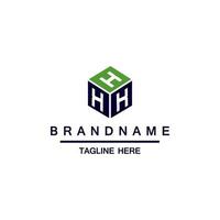 Letter H Three 3D Cube Logo Design Template Element vector