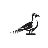símbolo y diseño de icono de logotipo de pájaro elegante vector