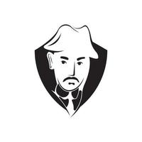 Gentleman icon vector fashion boutique and design symbol