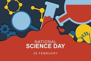 National Science Day background. vector