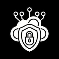 icono de vector de seguridad en la nube