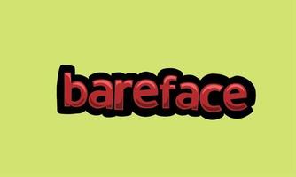 bareface writing vector design on a green background