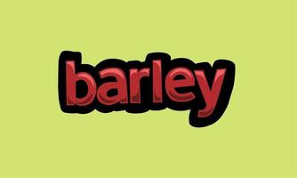barley writing vector design on a green background