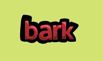 bark writing vector design on a green background