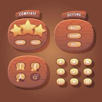 Button set designed game user interface  for video games vector