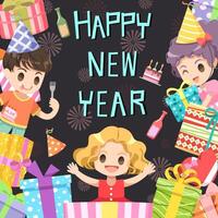 Happy New Year's activities. Design elements for the web, cards and publications. vector