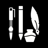 Unique Writing Equipment Vector Icon