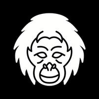 icono de vector de orangután