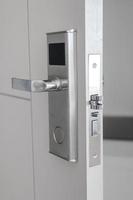 Handle steel knob on the door photo