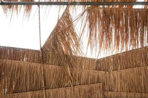 Rural house roof made of cogon grass,thatch roof background,Basketwork,Straw pattern roof background and texture photo