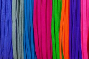 Colourful shoelace colors,for texture background photo