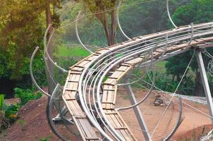 rail Rollercoaster adventurous, cross in side forest photo