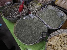 Berber toothpicks - the dried heads of fennel flowers Ammi visnaga , used in Morocco for cleaning teeth. photo