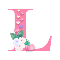 14th February, Valentine Alphabet Letter Design png