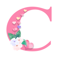 14 febbraio, San Valentino alfabeto lettera design png