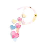 14 de fevereiro, design de letras do alfabeto dos namorados png