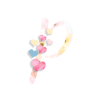 14th February, Valentine's Alphabet Letter Design png