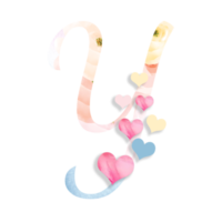 14th February, Valentine's Alphabet Letter Design png