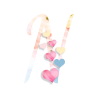 14th February, Valentine's Alphabet Letter Design png