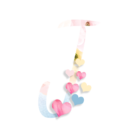 14th February, Valentine's Alphabet Letter Design png