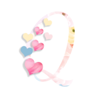 14 de fevereiro, design de letras do alfabeto dos namorados png