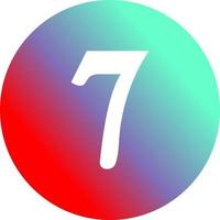 Number Seven Vector Icon