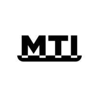 monograma de la letra inicial del nombre de la empresa mti. Vector de logotipo de letras mti.