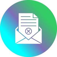 Rejection Of A Letter Vector Icon