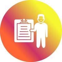 Unique Male Presenter Vector Icon