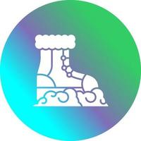 icono de vector de botas de nieve