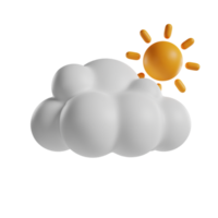 cloudy day 3d icon png