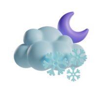 nuit de nuage de neige png