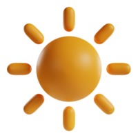 sol ícone 3d png