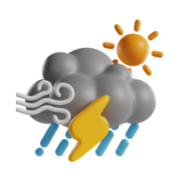 icône 3d du jour de l'orage png